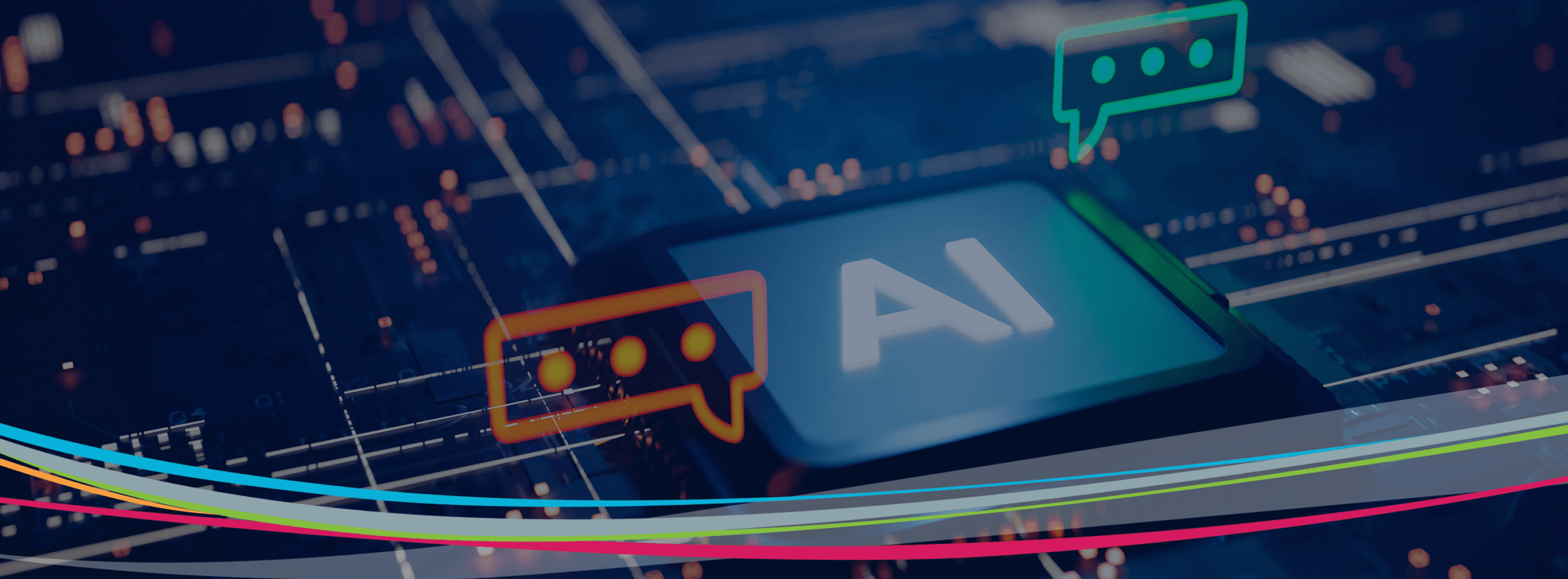 AI chip abstract header graphic